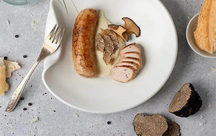 Boudin Blanc Sausage with black Truffle 